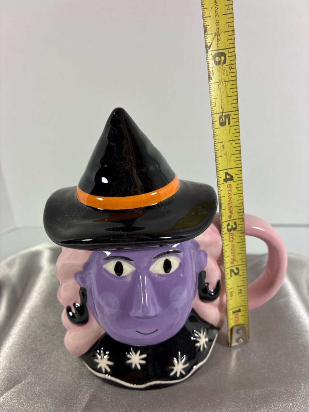 Hyde & EEK! Witch Lidded Mug Tea Cup Halloween Purple Face Hat Target New NOS - Picture 11 of 16